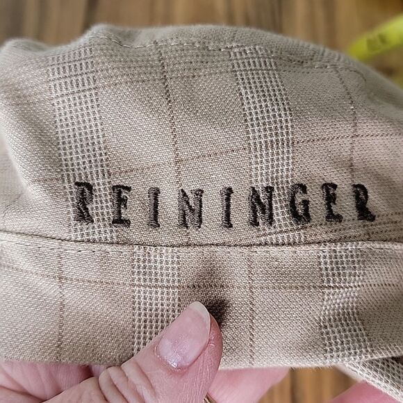 Peter Grimm. Reininger. Newsboy Hat. Tan Plaid. Vintage. OSFA. EUC - Picture 9 of 11